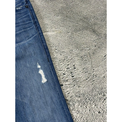 True Religion vintage blue jeans Ricky black big logo Y2K