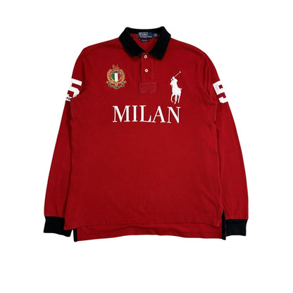 Chief Keef Polo Ralph Lauren Milan Red longsleeve