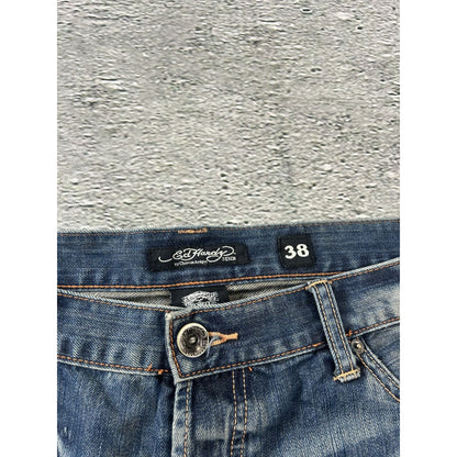 Ed Hardy Christian Audigier vintage jeans big logo pants