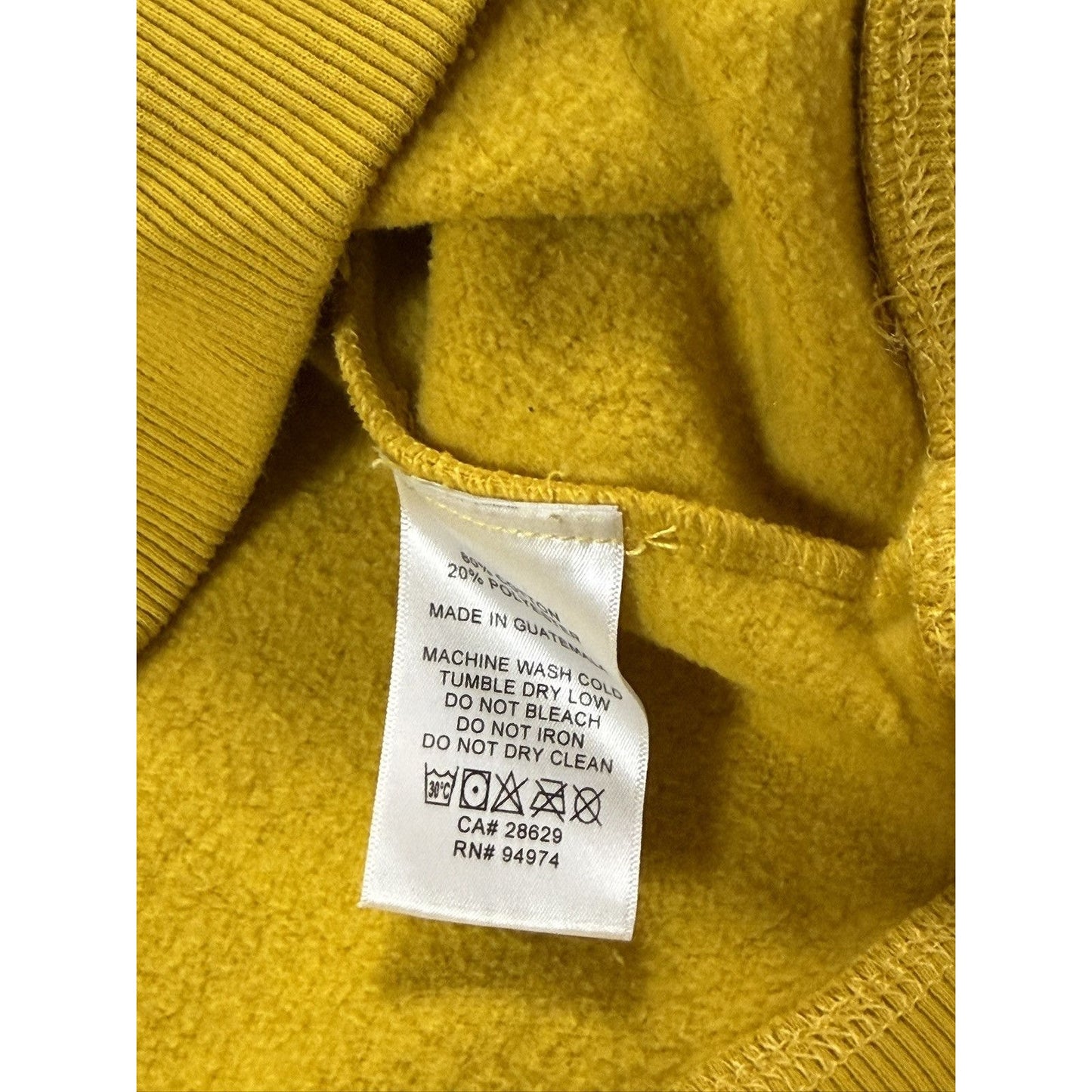 Stussy yellow gold sweatshirt big logo signature