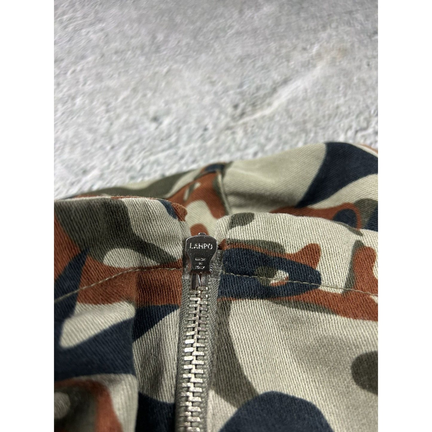 Jean Paul Gaultier denim jacket AW 2001 JPG Jeans Faces Camo