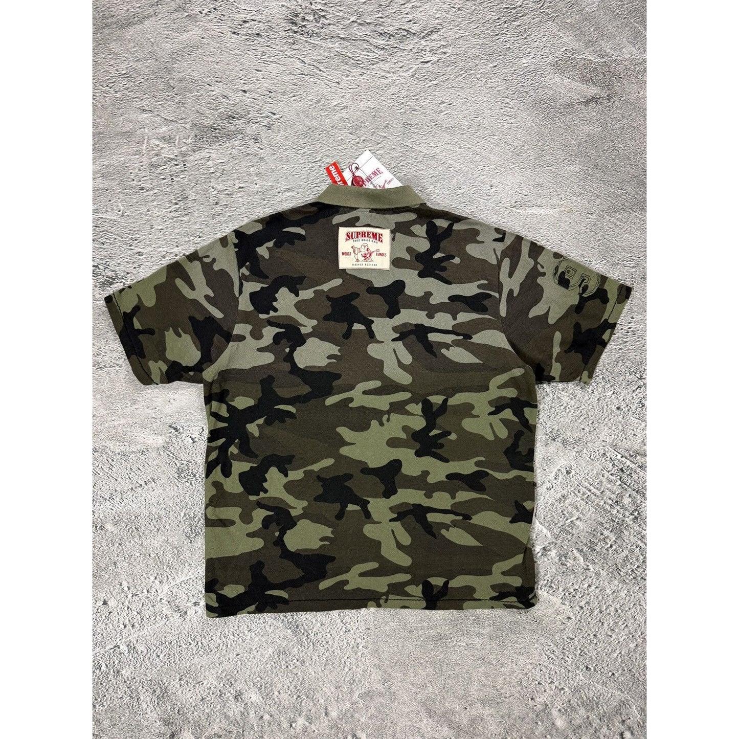 Supreme x True Religion polo shirt camo L