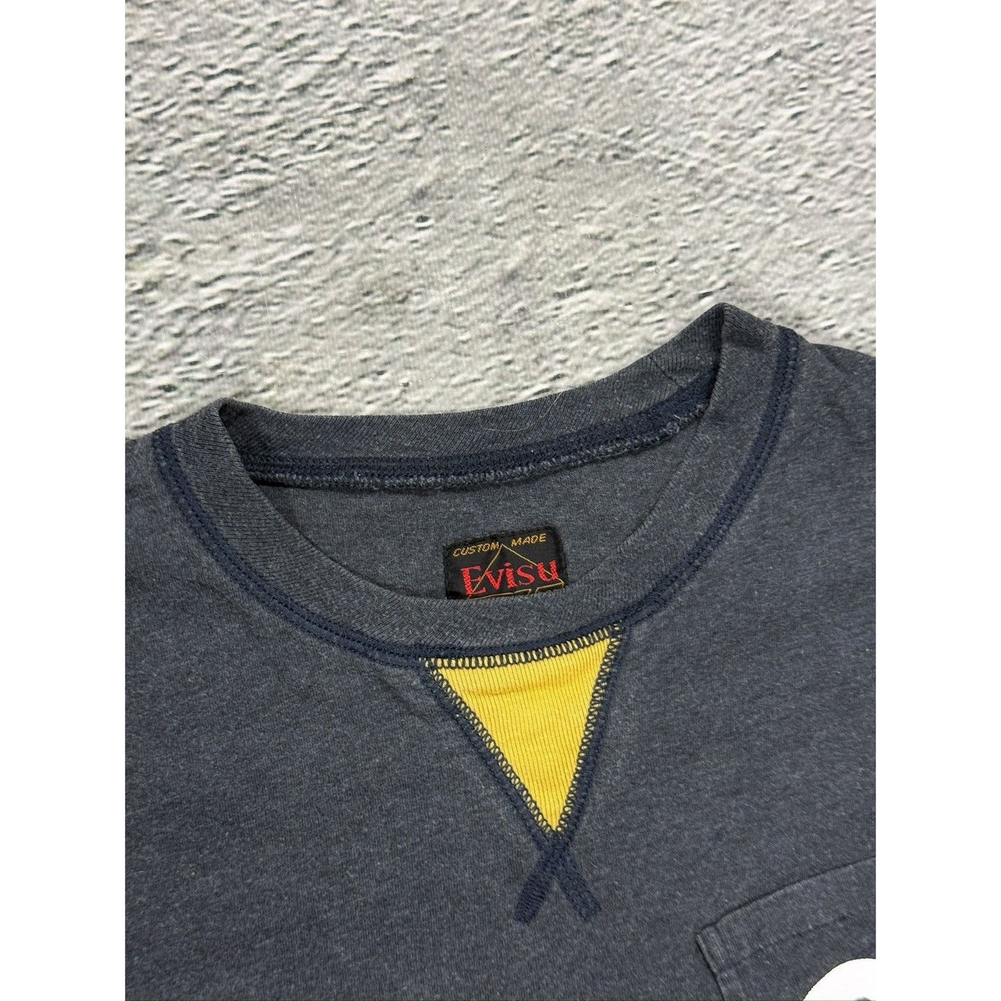 Evisu vintage multi pocket long sleeve seagull grey