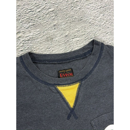 Evisu vintage multi pocket long sleeve seagull grey
