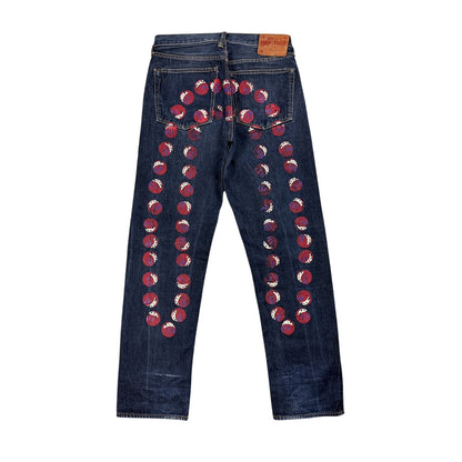Evisu jeans daicock big logo red selvedge denim Japan