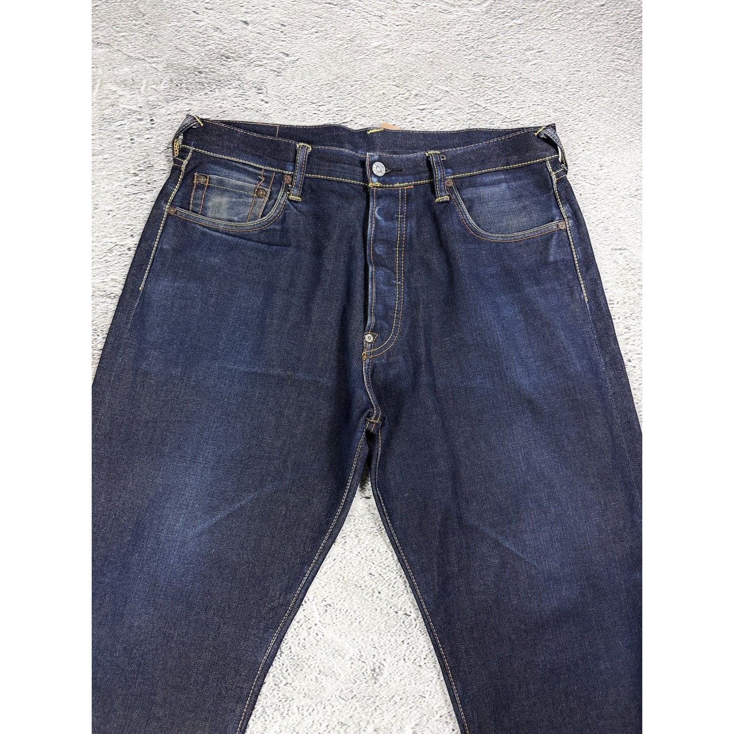 Evisu jeans daicock Heritage big logo letters selvedge denim