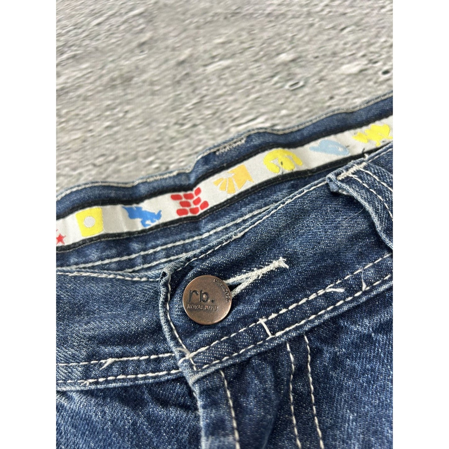 JNCO Jorts Y2K vintage blue denim shorts big logo