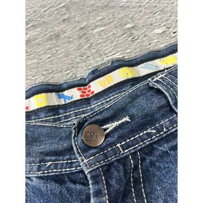JNCO Jorts Y2K vintage blue denim shorts big logo