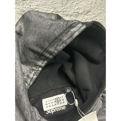 Supreme/MM6 Maison Margiela Black Foil Box Logo Hoodie