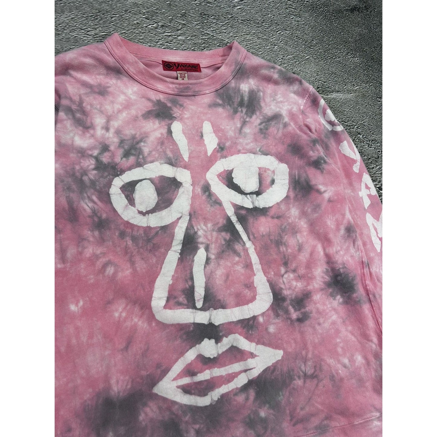 Yamane Evisu face vintage sweatshirt long sleeve pink