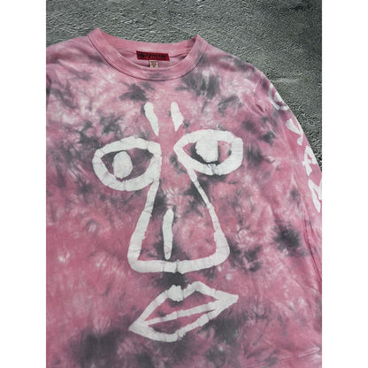 Yamane Evisu face vintage sweatshirt long sleeve pink