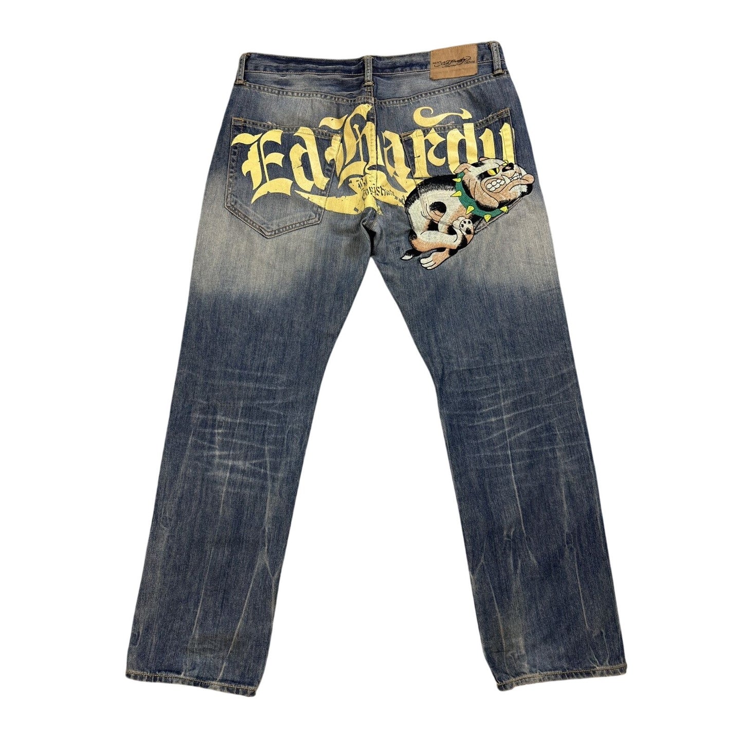 Ed Hardy Christian Audigier vintage jeans big logo pants