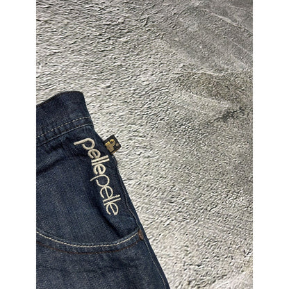 Pelle Pelle vintage navy jeans big logo Y2K baggy