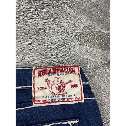 True Religion jeans flared vintage denim pants navy blue