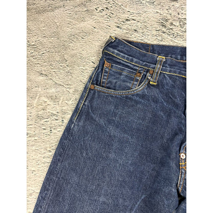 Evisu jeans vintage handpainted seagull logo selvedge white