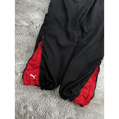 Puma tracksuit pants jacket vintage red black Y2K drill