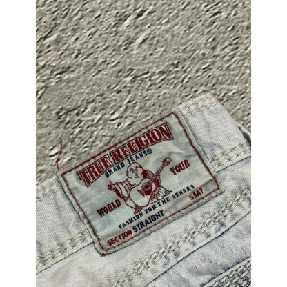 True Religion vintage white jeans straight mega T Orange