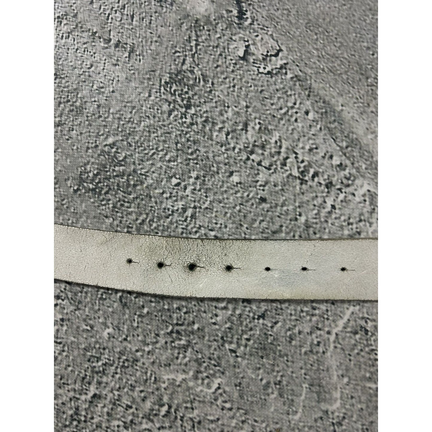 Diesel leather belt big buckle Y2K white