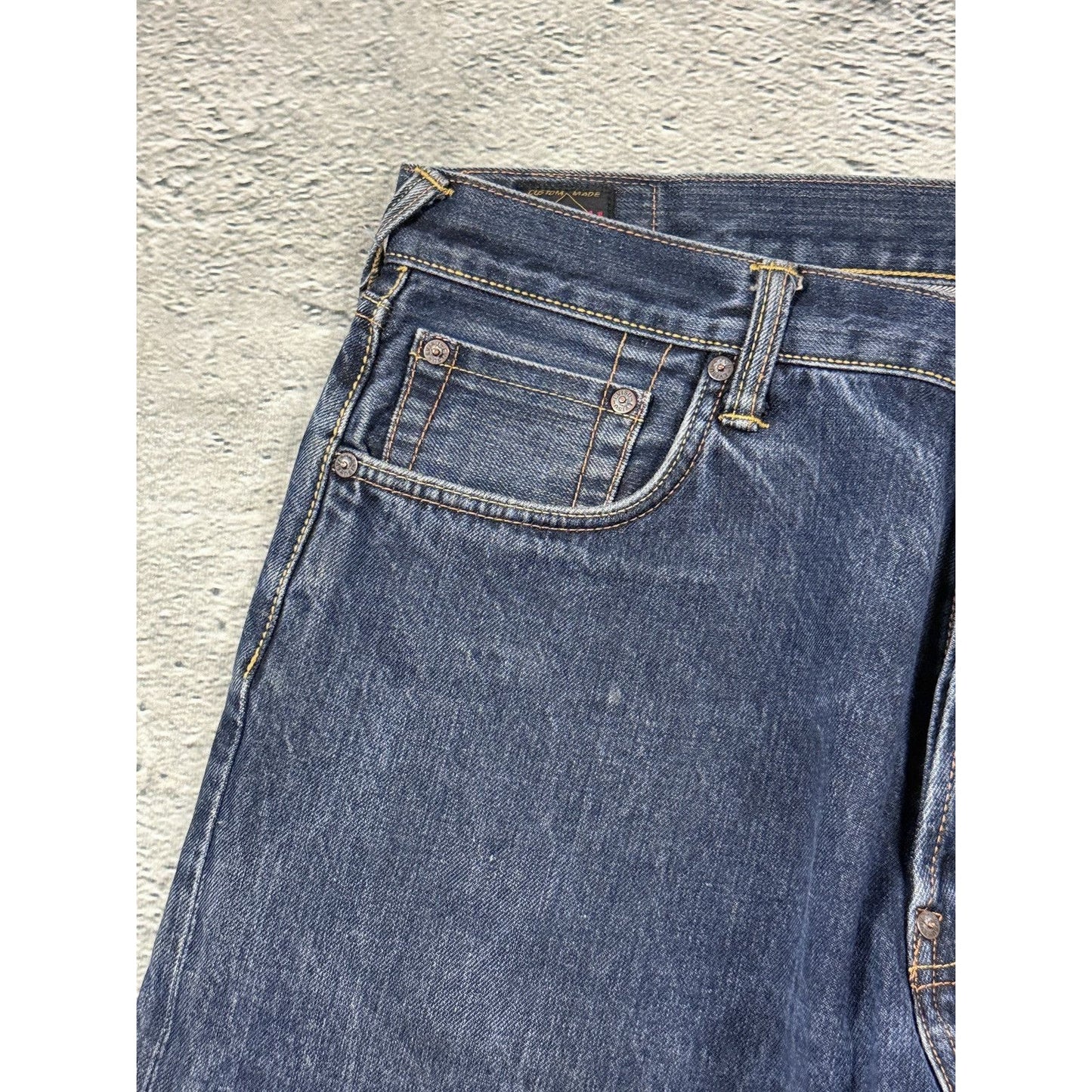 Evisu daicock vintage denim pants white blue Y2K