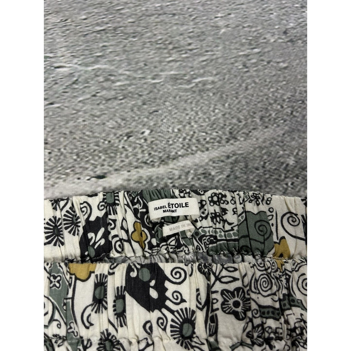 Isabel Marant Étoile beige green floral set skirt + top