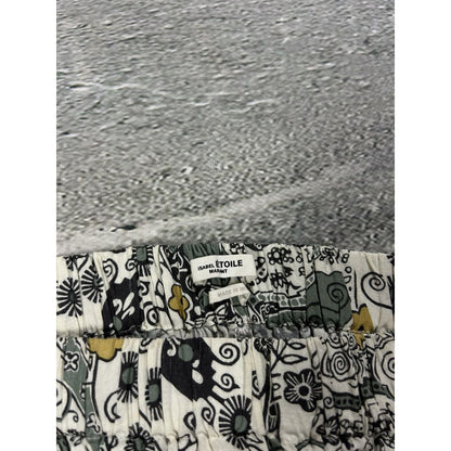 Isabel Marant Étoile beige green floral set skirt + top