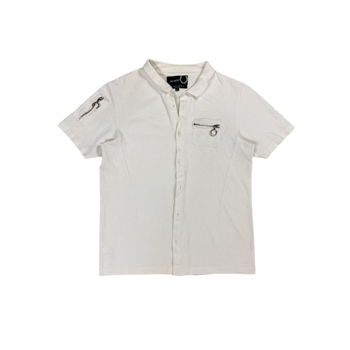 Raf Simon x Fred Perry button up Polo white