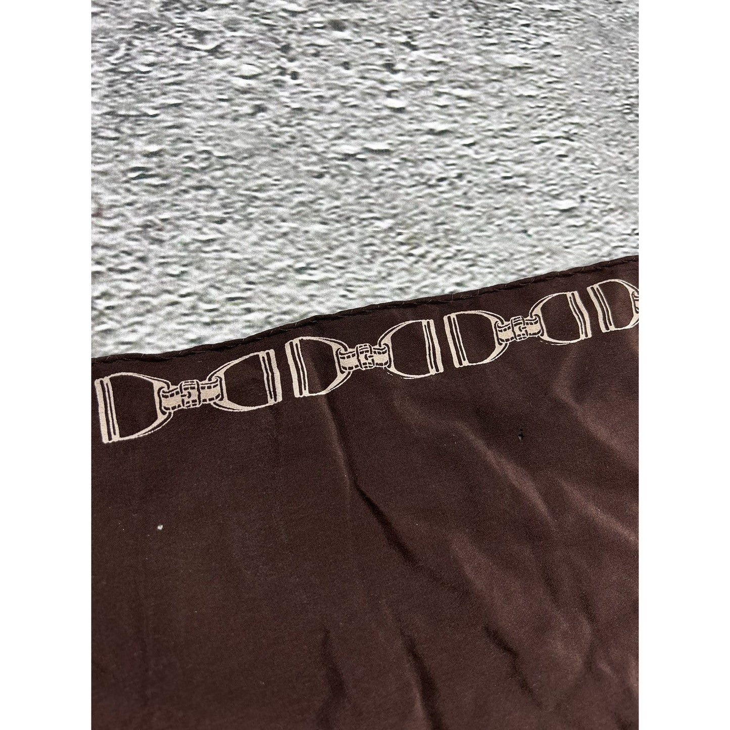 Celine silk scarf vintage brown chains