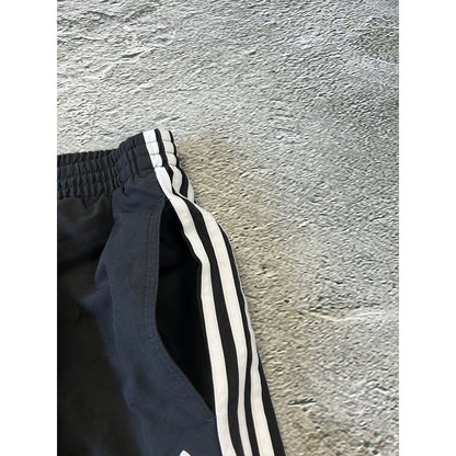 Adidas vintage black track pants small logo 2000s drill Y2K