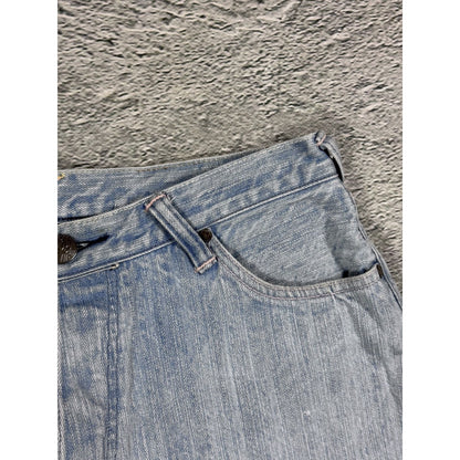 Evisu Yamane jorts light blue Y2K shorts denim white gull