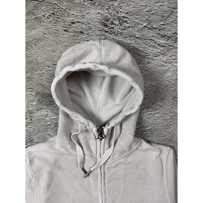 True Religion zip hoodie grey rhinestones logo horseshoe Y2K
