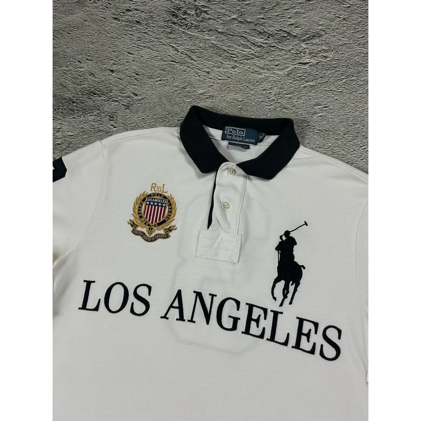 Chief Keef Polo Ralph Lauren Los Angeles vintage white black