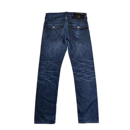 True Religion navy jeans black thick stitching Jack Big QT