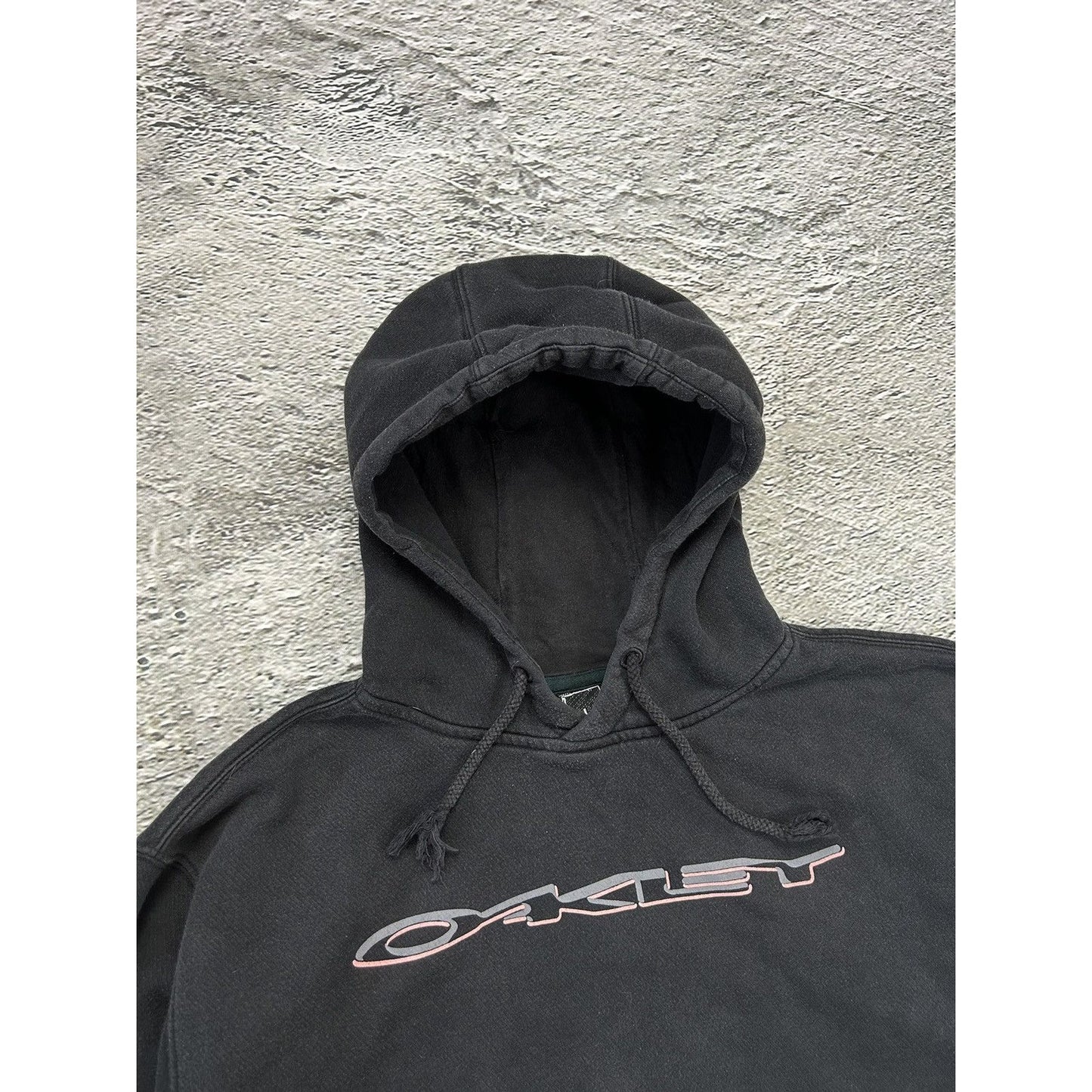 Oakley hoodie vintage black big logo Y2K