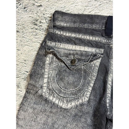 True Religion black dark grey black painted jeans Ricky