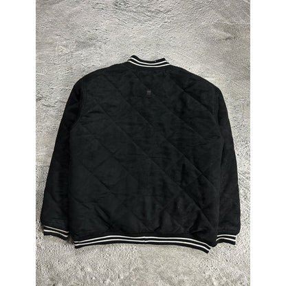 Pelle Pelle jacket big logo 90s black bomber varsity