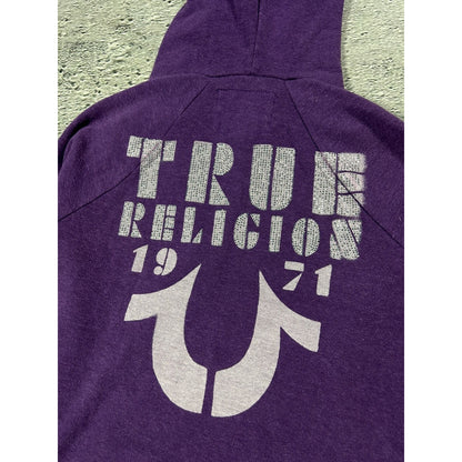 True Religion vintage zip hoodie purple Rhinestones Y2K