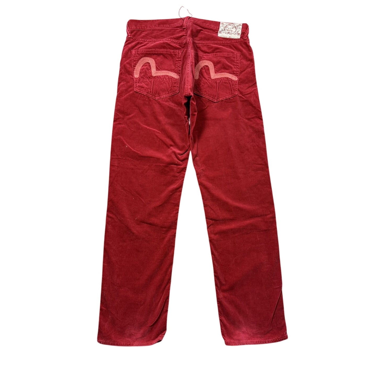 Evisu red pants jeans made in japan vintage