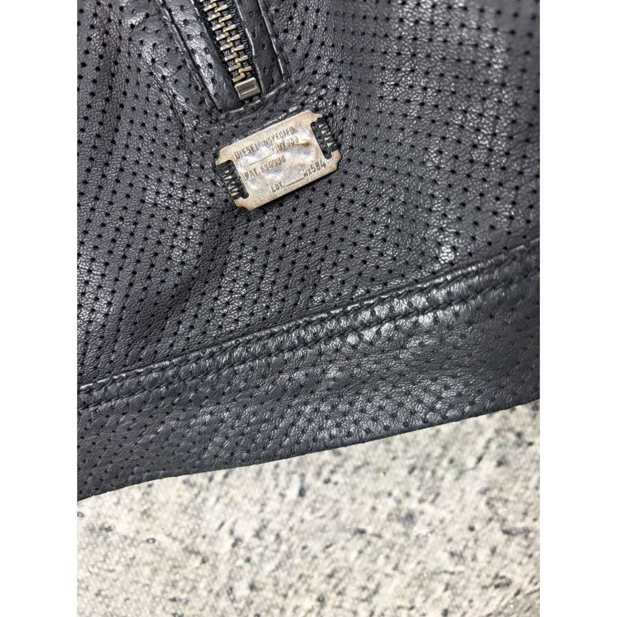 Diesel Vintage Leather asymetric black Jacket Avant Garde