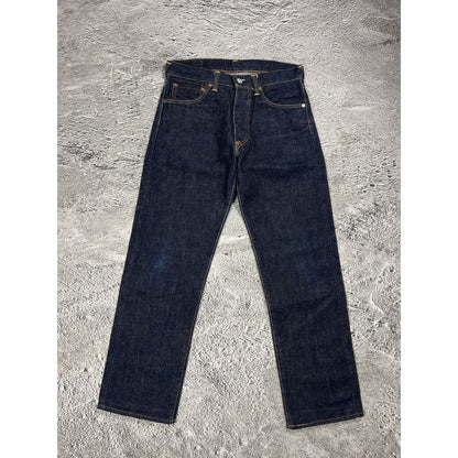 Evisu jeans vintage dark navy selvedge denim white seagull