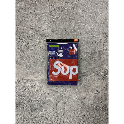 Supreme Hanes T-shirt Purple 2 pack 2021