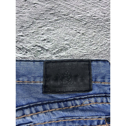 True Religion Blue jeans white thick stitching Bobby