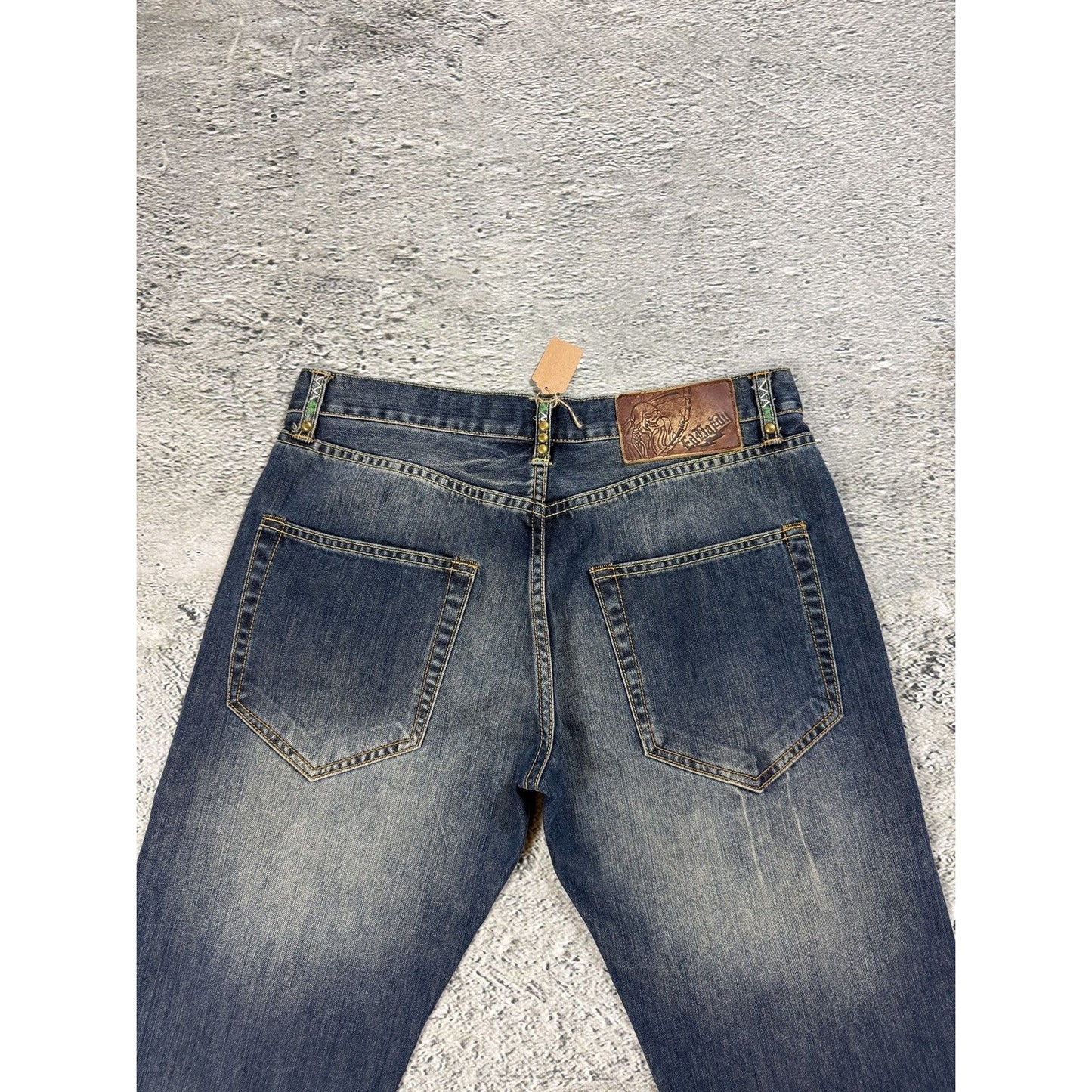 Ed Hardy Christian Audigier vintage jeans big logo pants 420
