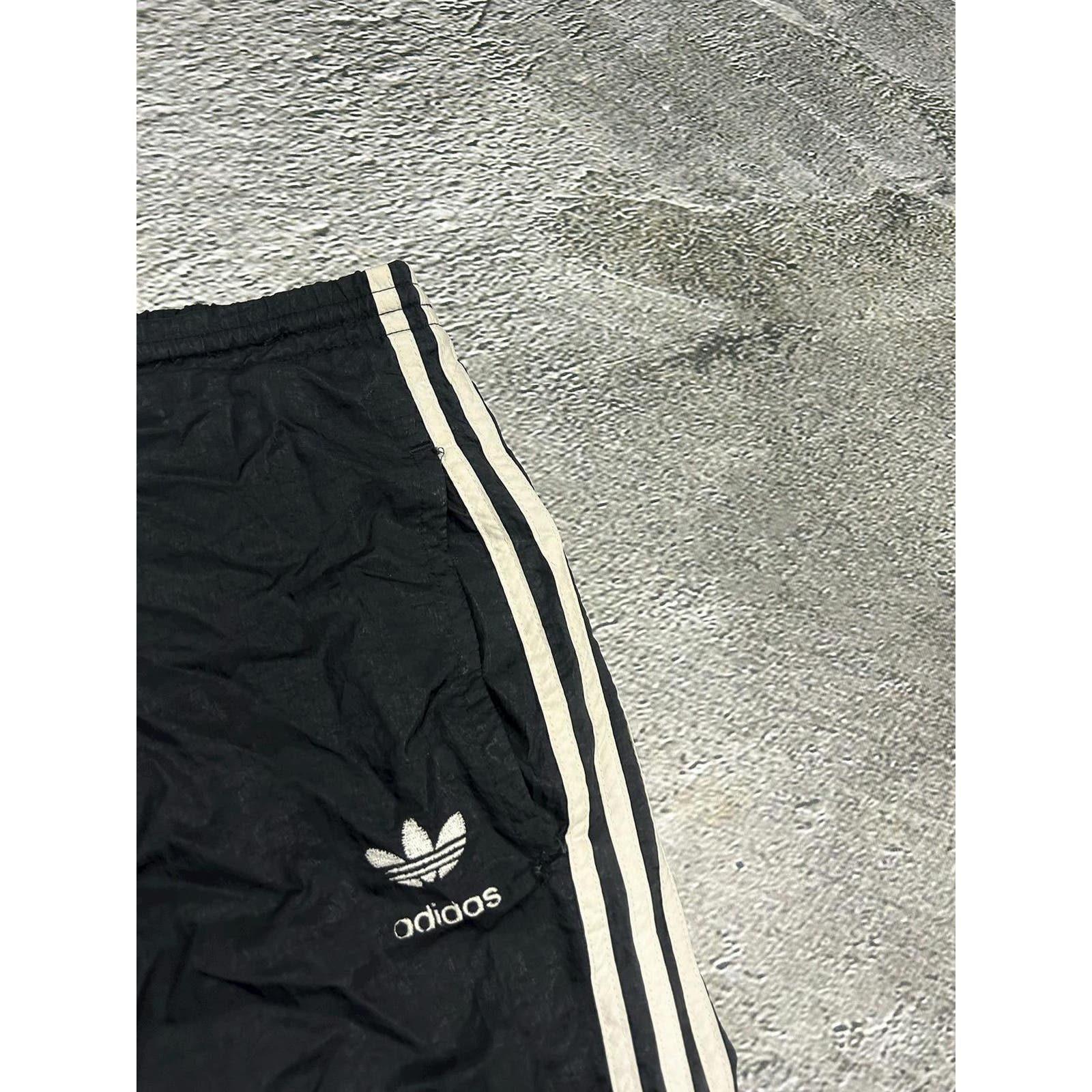 Adidas vintage black track pants small logo 2000s drill Y2K – Refitted