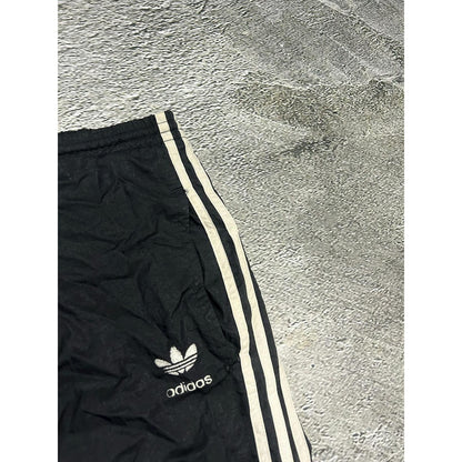 Adidas vintage black track pants small logo 2000s drill Y2K