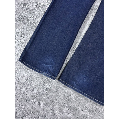 True Religion blue jeans thick stitching straight Y2K