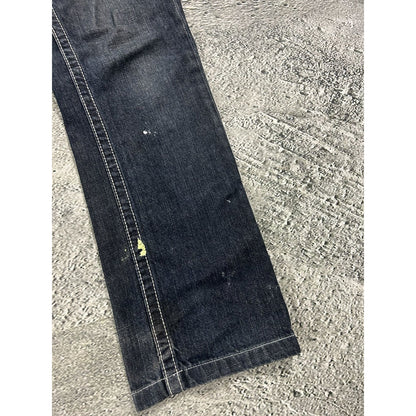 True Religion vintage jeans navy blue thick stitching Bobby