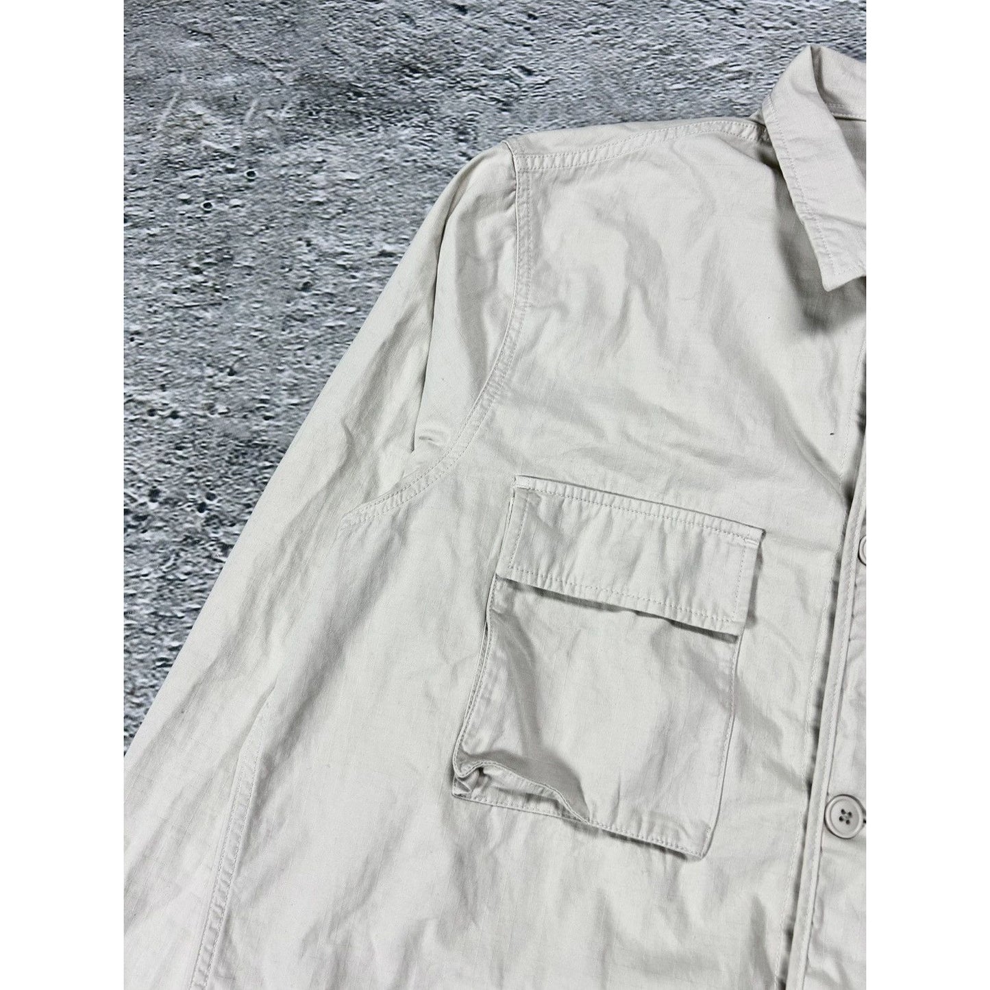 A Day's March military style cotton jacket beige