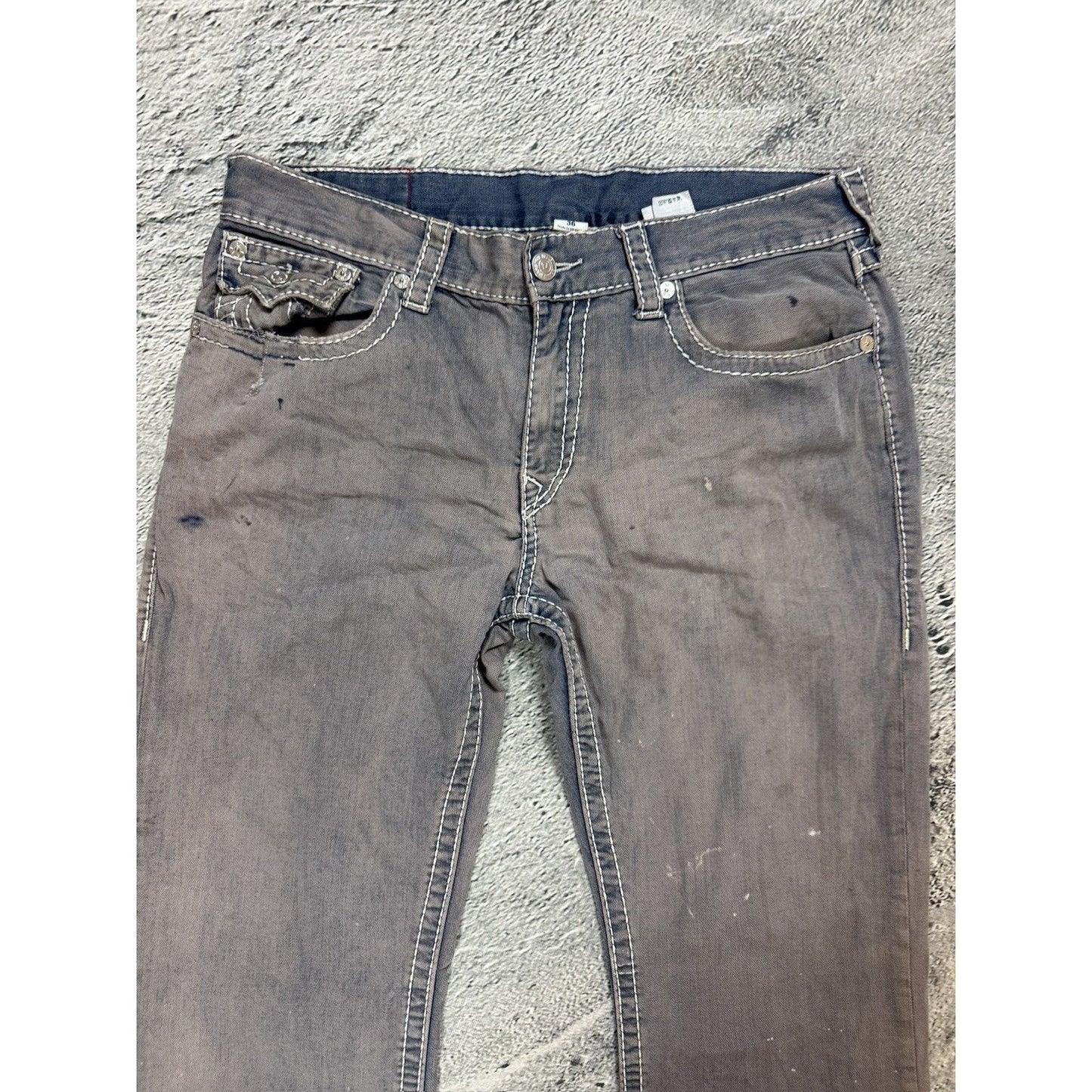True Religion jeans vintage denim pants washed bleached