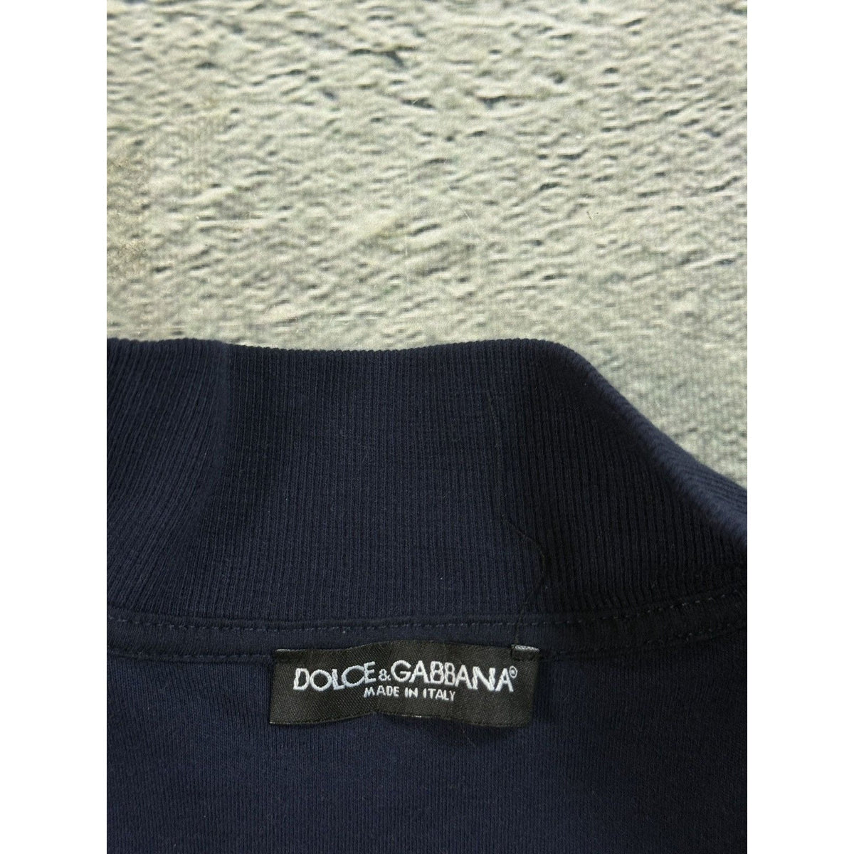 Dolce & Gabbana navy zip up crewneck multi pocker DG Y2K