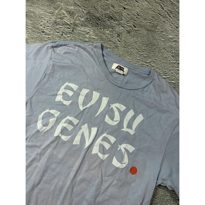 Evisu Genes vintage baby blue big logo t-shirt